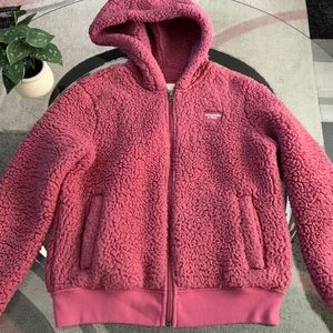 Pink Fluffy Jacket Abercrombie